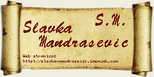 Slavka Mandrašević vizit kartica